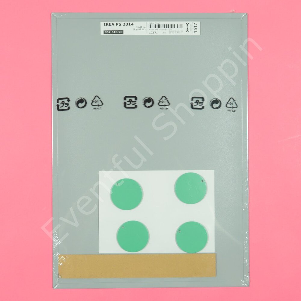 Ikea Magnetic Board Gray 10 x 14 PS 2014 802.618.90 Spontan Magnets New